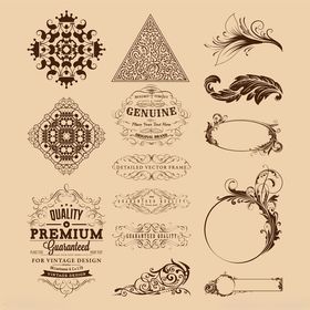 复古装饰元素设计素材