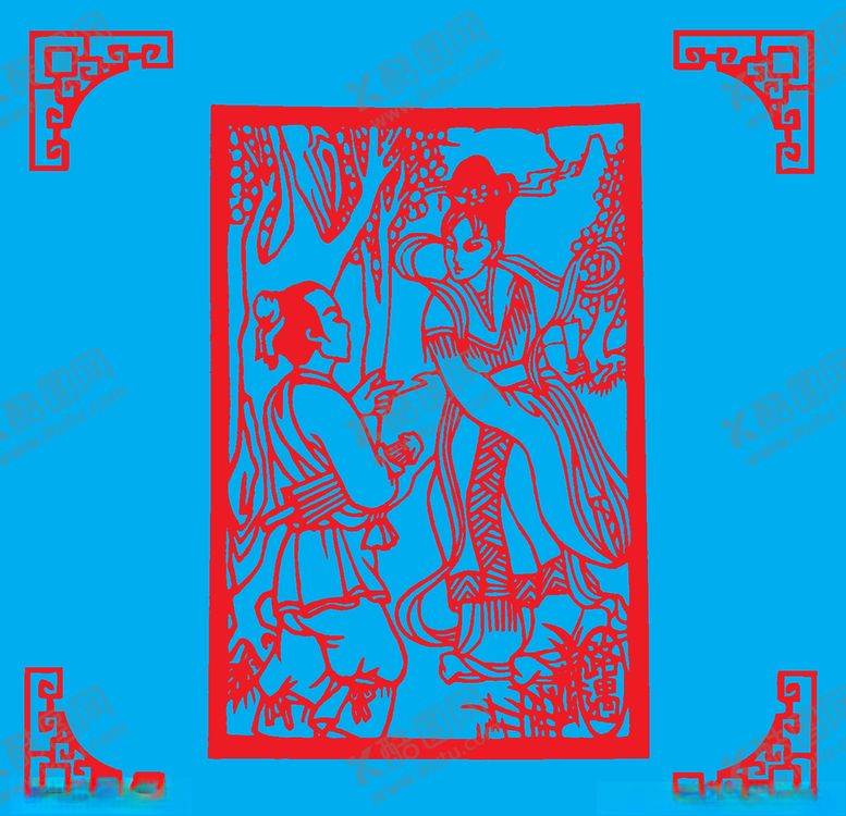 编号：74234710122217134547【酷图网】源文件下载-路遇剪纸