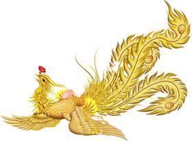 国潮凤凰插画