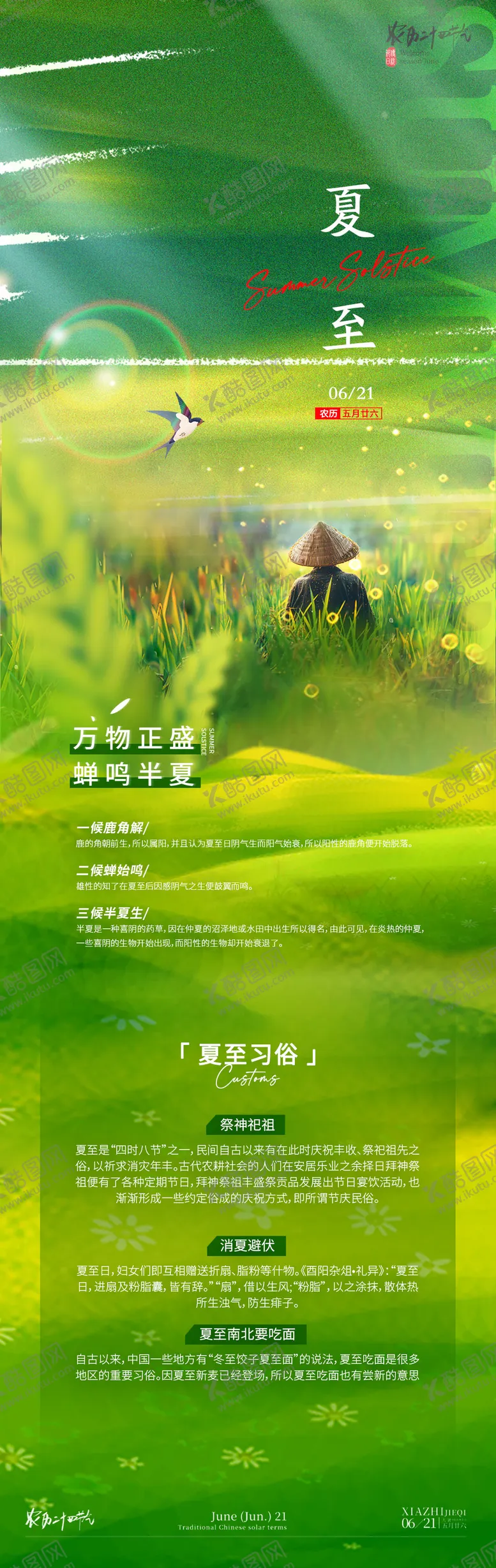 编号：93314103301354362157【酷图网】源文件下载-夏至海报长图