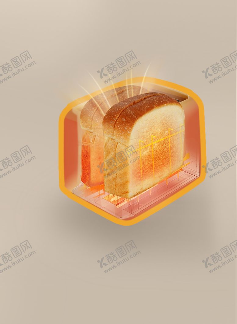 编号：18485502041600434207【酷图网】源文件下载-多士炉烤吐司面包发光效果图