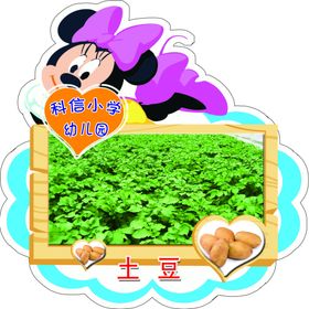 卡通异型植物牌