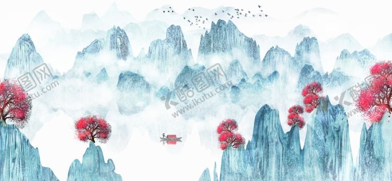 编号：13331109211545395921【酷图网】源文件下载-意境水墨山水
