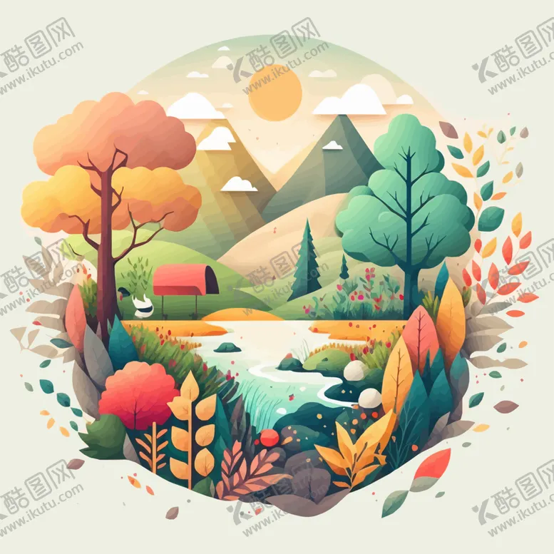 编号：98207812081012333476【酷图网】源文件下载-风景建筑插画