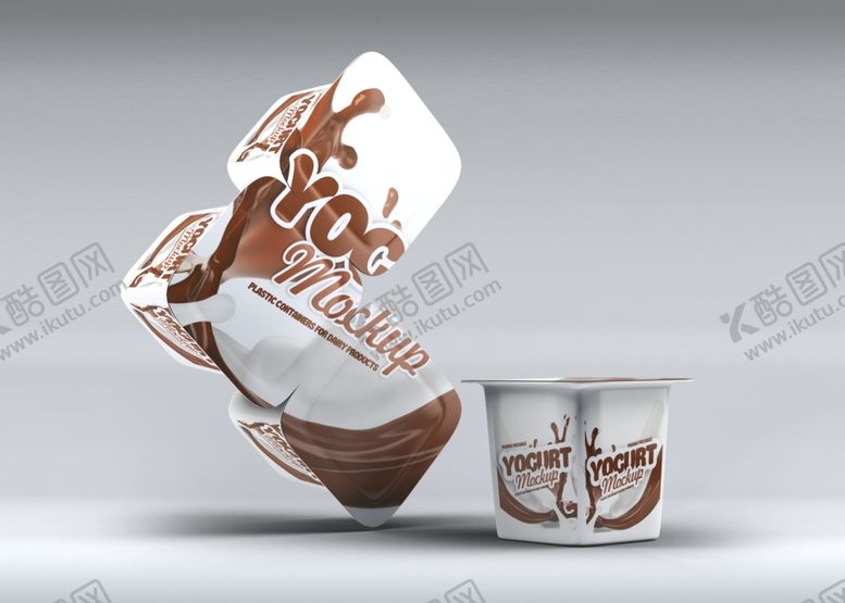 编号：37672010052342516336【酷图网】源文件下载-酸奶杯包装效果图样机