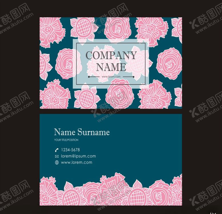 编号：31947209161014593715【酷图网】源文件下载-花纹名片