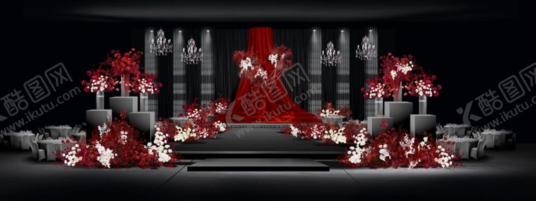 编号：87293412191753248379【酷图网】源文件下载-红色婚礼堂效果图