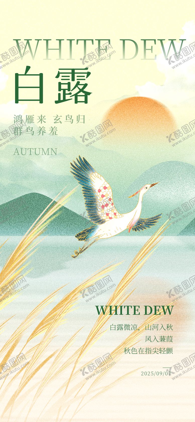 编号：79531410010404472215【酷图网】源文件下载-白露节气海报