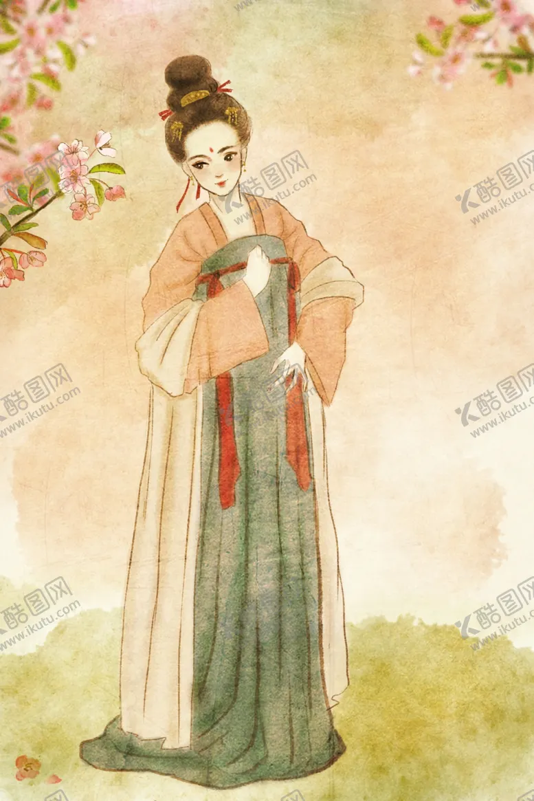 编号：57626607010515128955【酷图网】源文件下载-古风人物美女插画