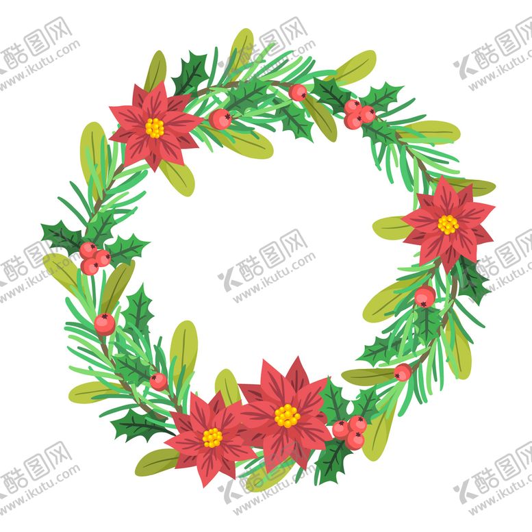 编号：93201610080624512749【酷图网】源文件下载-圣诞节花环