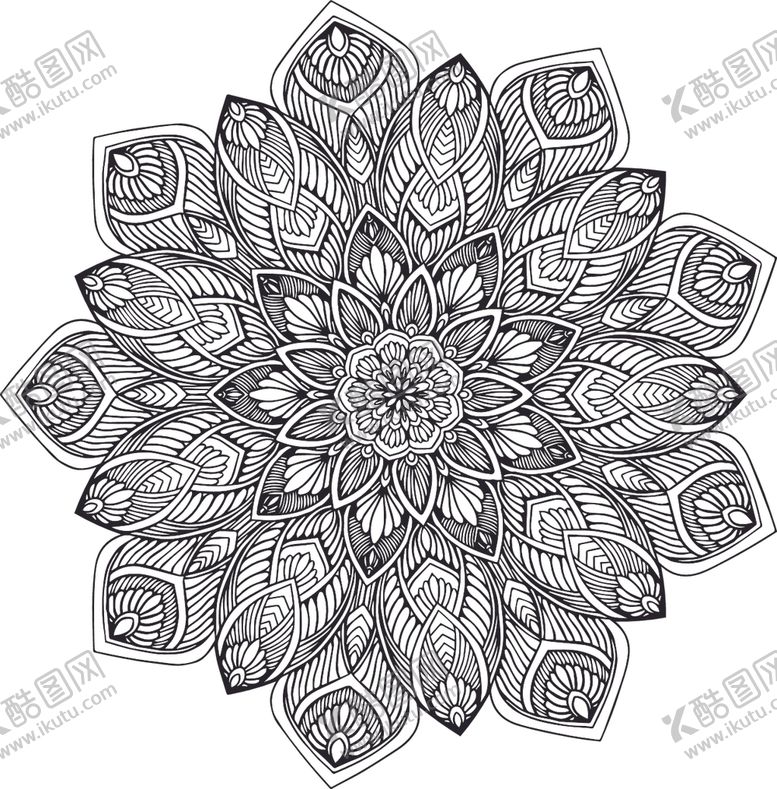 编号：96596209161454007288【酷图网】源文件下载-曼陀罗花纹