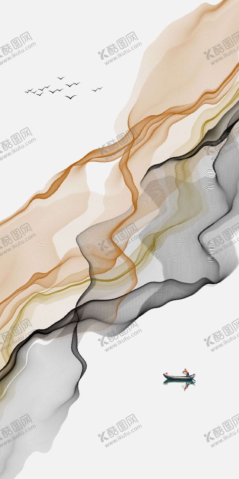 编号：18590610022147091065【酷图网】源文件下载-抽象山水