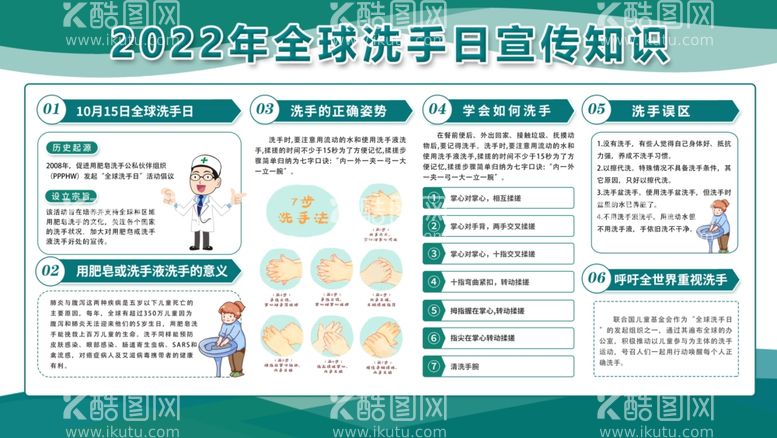 编号：19514312181817437516【酷图网】源文件下载-2022年全球洗手日宣传知识