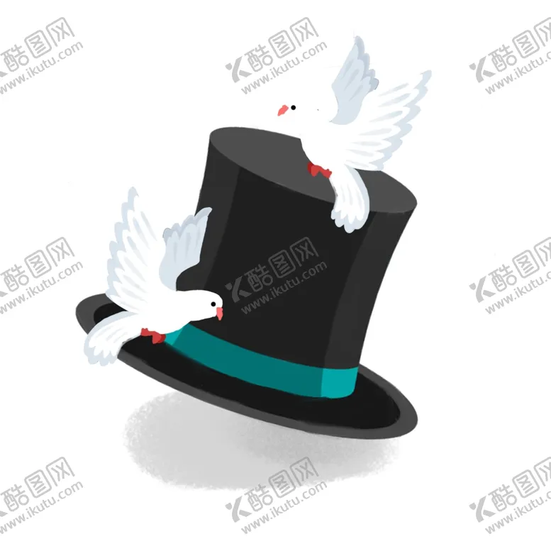 编号：62985603151426325724【酷图网】源文件下载-魔术表演鸽子礼帽