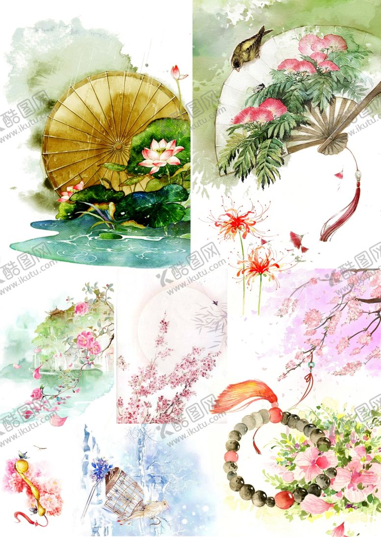 编号：47564110282159577683【酷图网】源文件下载-水彩古风