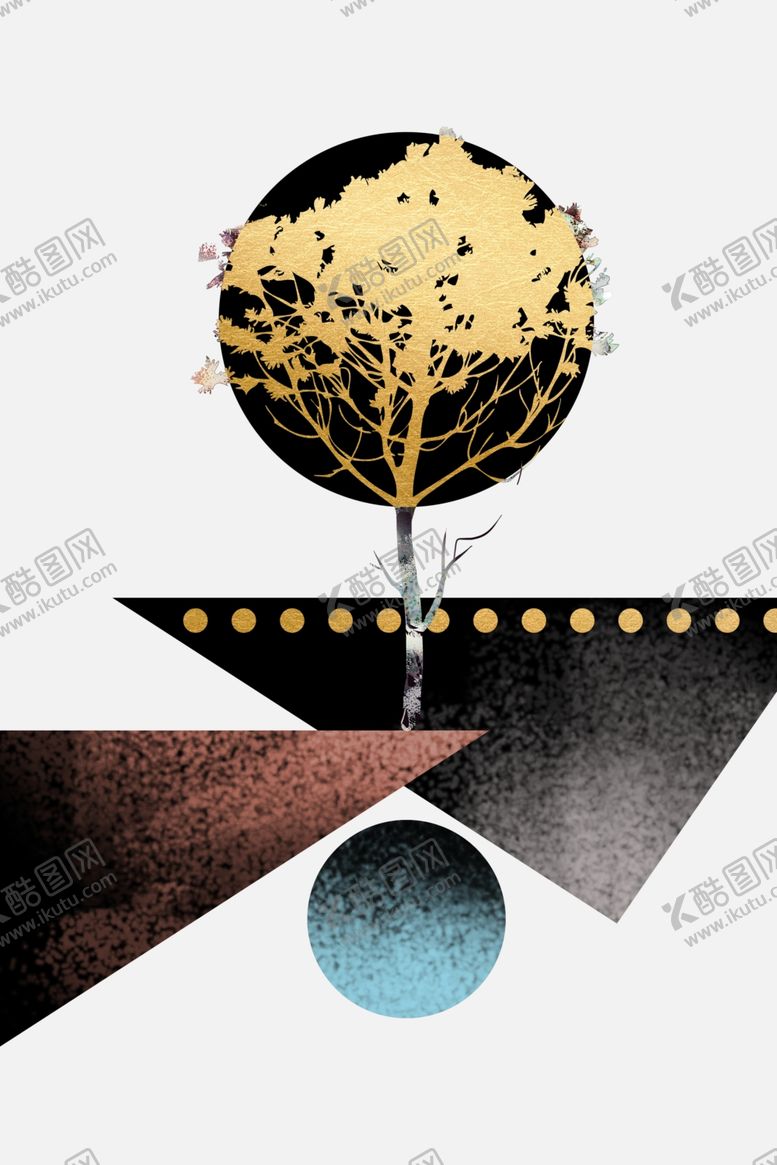 编号：50303505070643477446【酷图网】源文件下载-北欧风几何麋鹿二联画