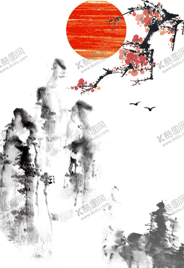 编号：85428804150634169351【酷图网】源文件下载-中国风古典水墨民俗古风装饰画