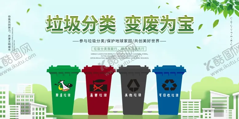 编号：58284904131547539281【酷图网】源文件下载-垃圾分类社会公益活动海报素材