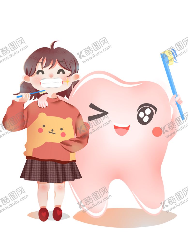 编号：58451110230435569157【酷图网】源文件下载-小朋友刷牙PNG图片