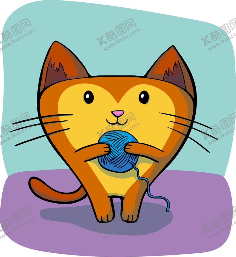 编号：11364109250425226520【酷图网】源文件下载-可爱纱球猫咪