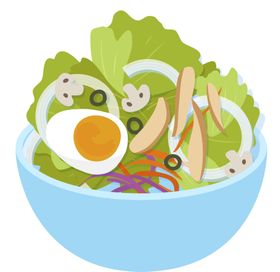 手绘沙拉png免抠图果蔬食物律