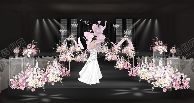编号：44398302250406436309【酷图网】源文件下载-粉色韩式婚礼水晶婚礼
