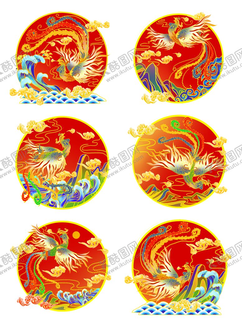 编号：85072305151028329689【酷图网】源文件下载-国潮凤凰插画