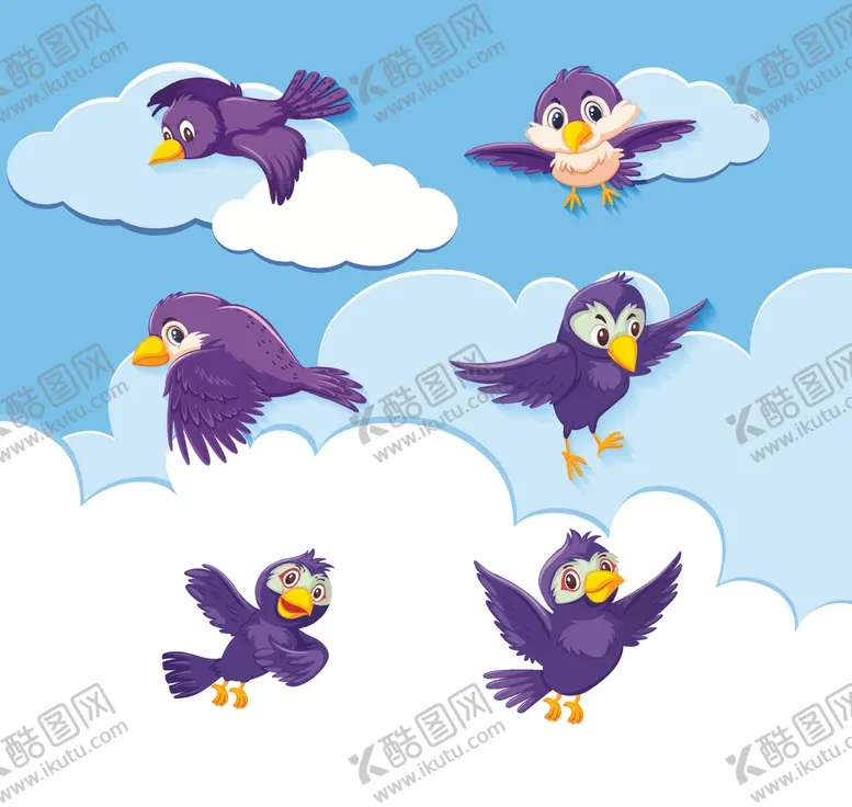 编号：40717004261011234497【酷图网】源文件下载-卡通小鸟