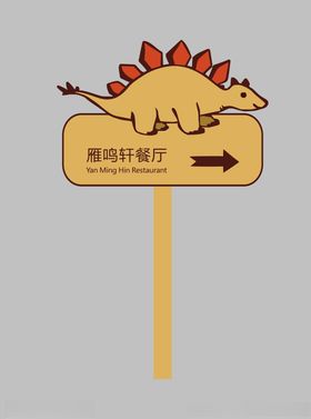 恐龙异型标识牌