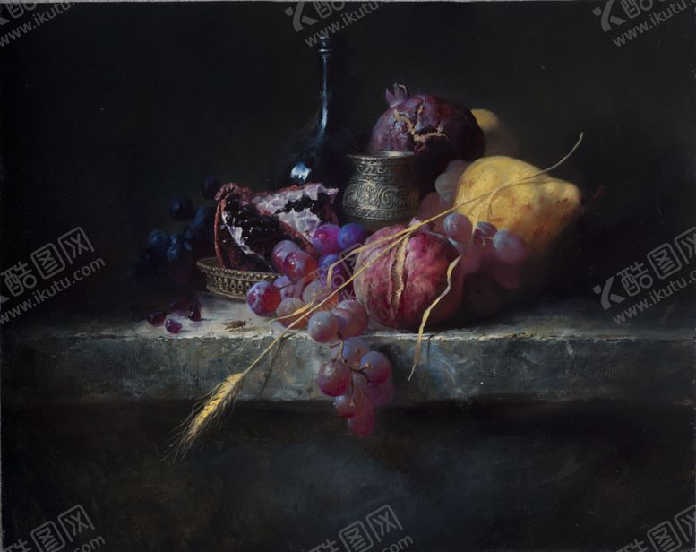 编号：72178901202042063132【酷图网】源文件下载-花卉静物油画
