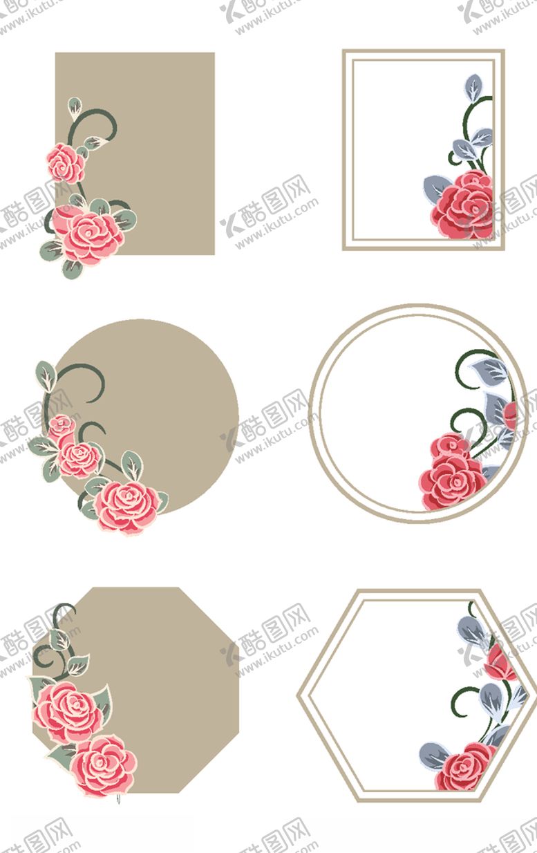 编号：55091704261506012326【酷图网】源文件下载-唯美花卉花纹边框