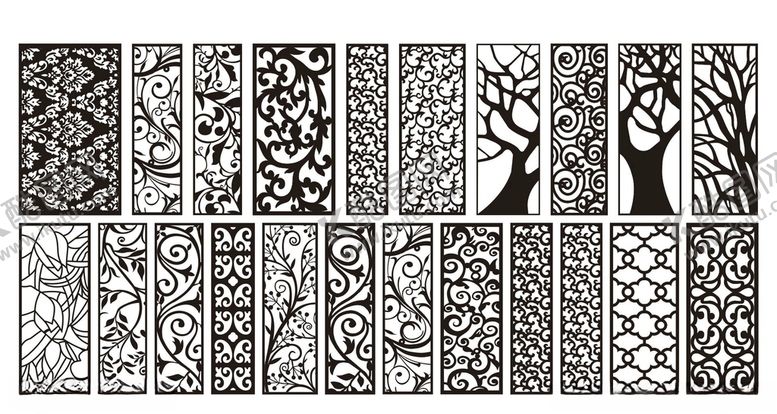 编号：55777909281043276138【酷图网】源文件下载-花格窗花镂空花纹屏风镂