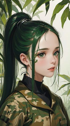 插画美女