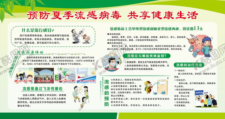 编号：34690810102046038271【酷图网】源文件下载-流感宣传栏