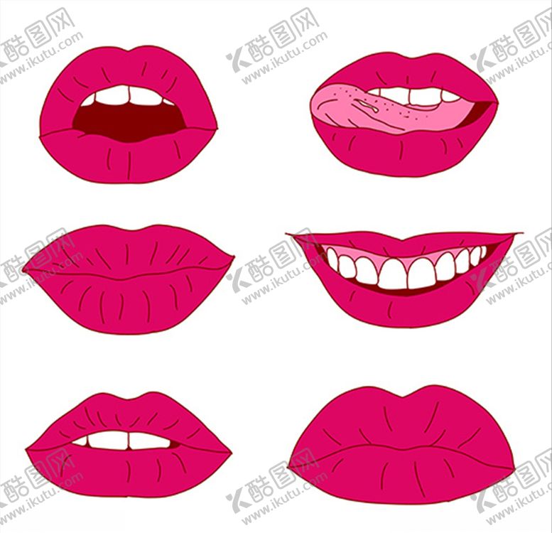 编号：96677809131302495192【酷图网】源文件下载-牙齿嘴唇口红表情动作