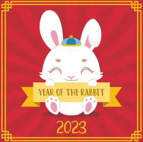 2023兔年灯笼节日中国风元旦