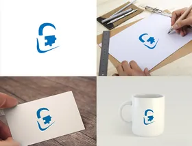 拼图锁图标logo