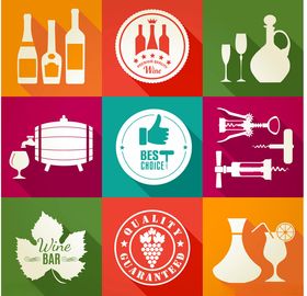 多彩酒类图标集