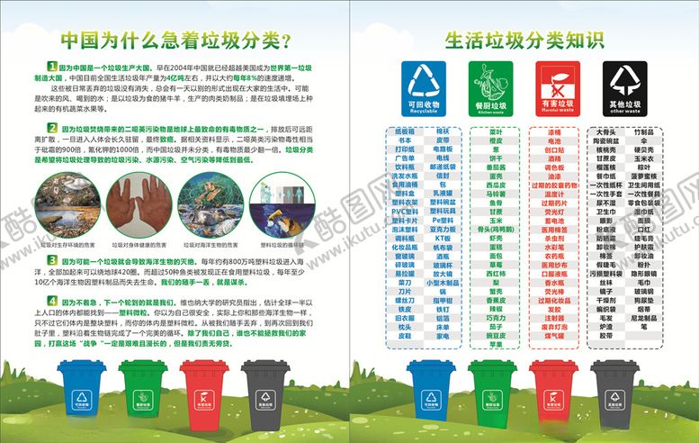 编号：29206309201256079067【酷图网】源文件下载-垃圾分类