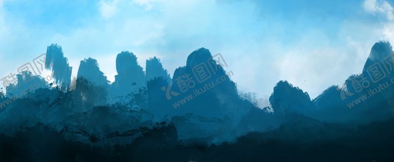 编号：86959302260151093431【酷图网】源文件下载-手绘青山