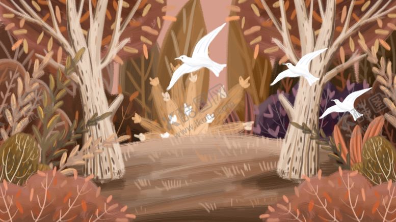 编号：32569109202216139211【酷图网】源文件下载-手绘复古动物画鸽子