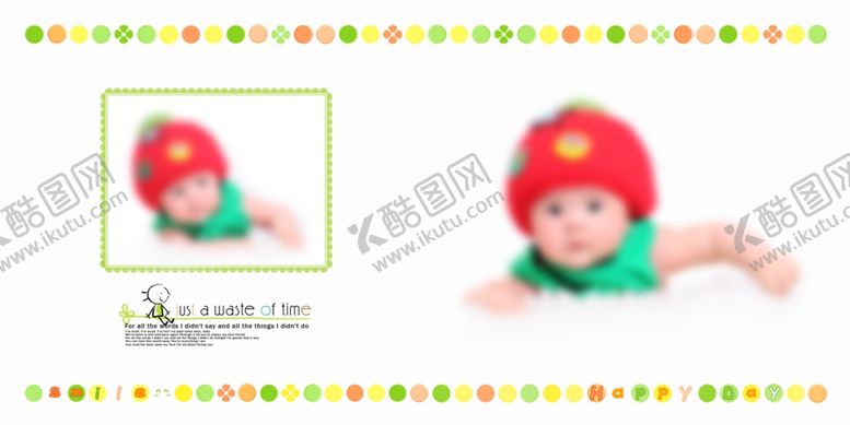 编号：89027002220226532483【酷图网】源文件下载-儿童摄影相册模板可爱A系列