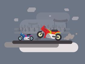 扁平化摩托车