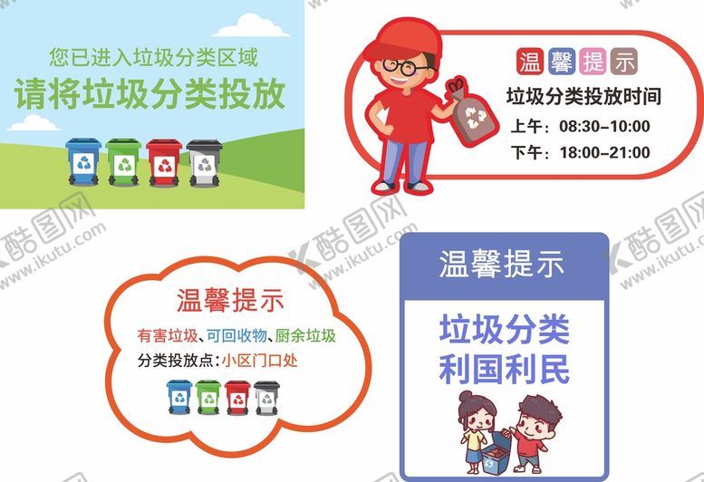 编号：84896812050138424112【酷图网】源文件下载-垃圾分类标识标签提示牌
