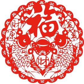 虎年福字窗花