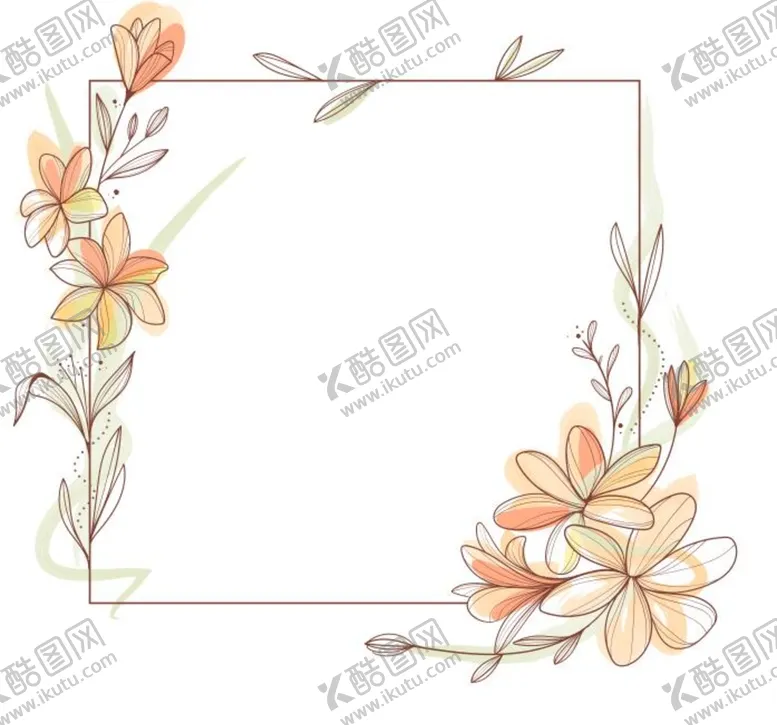 编号：30439202082217271013【酷图网】源文件下载-矢量鲜花边框