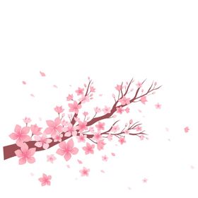 春天桃花春暖花开手绘