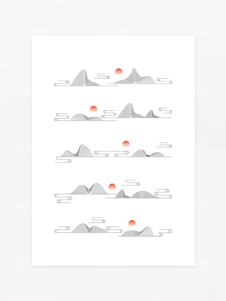 编号：23303903070915397726【酷图网】源文件下载-中国风水墨山峰