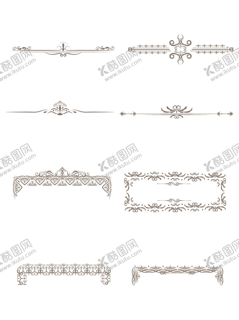编号：85492209190613194845【酷图网】源文件下载-金色花纹花边素材
