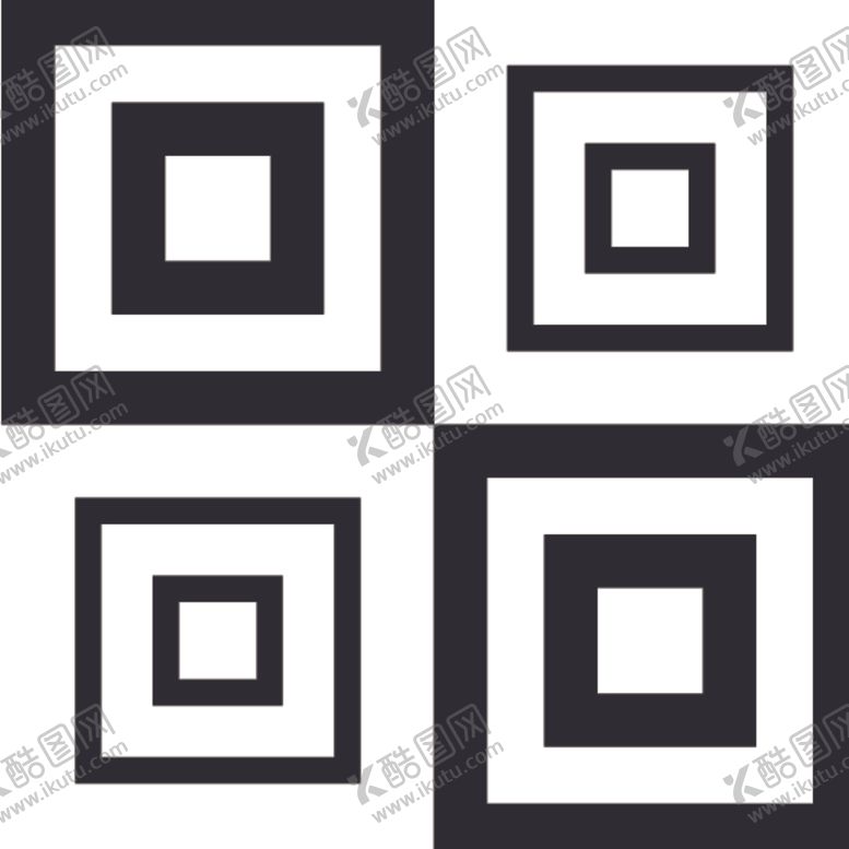 编号：91450310201001464231【酷图网】源文件下载-黑白简约花纹图案设计